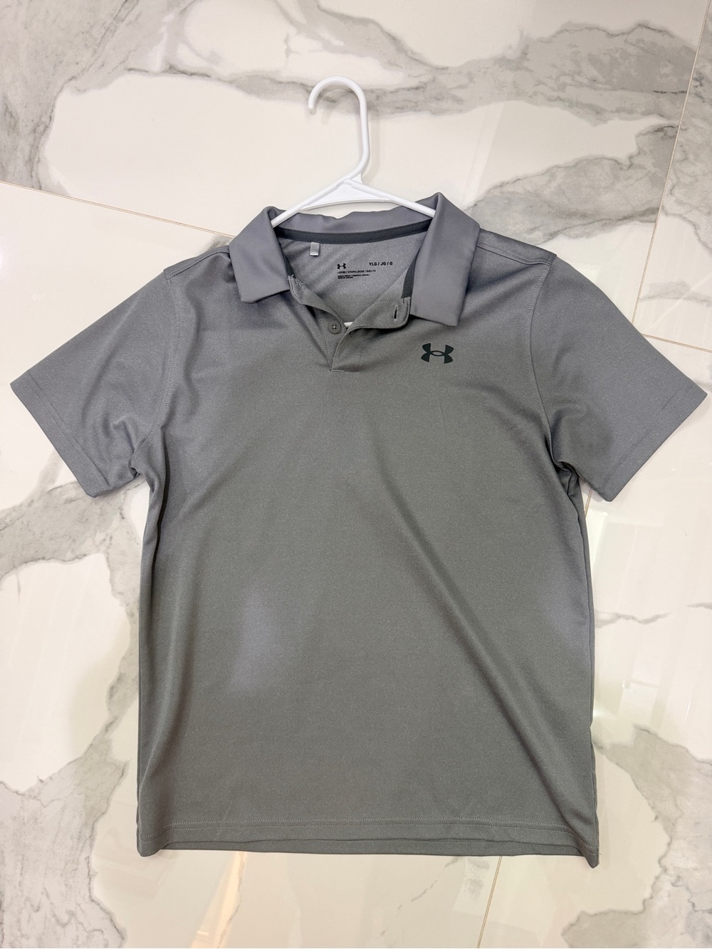 Under Armour Gray Short Sleeve Polo Shirt - Boys